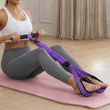 Pedal Resistance Band with Handle Adjustable Tube Foot Pedal Device  for Full Body Training Purple