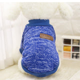 Pet Puppy Dog Cat Warm Winter Sweater Vest Knitted Coat Jacket for Small Dog Dark Blue