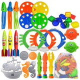 34Pcs Set Pool Diving Swimming Toys for Kids Summer Underwater Game Toys