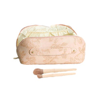 Travel Makeup Bags Wide Open Cosmetic Organizer Bag Toiletry Bag Pink
