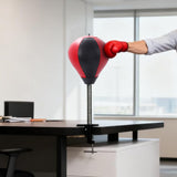Desktop Punching Speed Ball with Clamp and Suction Cup Black & Red