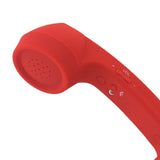 Handheld Retro  Wired Telephone Handset with Microphone for Smartphones PC Red