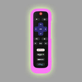 2 Pcs Glow in the Dark Silicone Remote Cover Case for Roku TV Remote Glow Purple