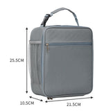 Large Capacity Insulated Lunch Box Storage Bag for Work Picnic Camping Gray