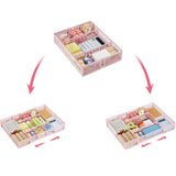 Adjustable Desktop Drawer Organizer Expandable Basket with Dividers for Home Pink