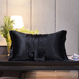 48x74cm Smooth Satin Pillowcase Solid Color Soft Bedding Pillow Cover