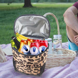 Cooler Backpack Insulated Backpack Leak-proof Cooler Bag for Camping Fishing Lunch Picnic Leopard Color