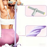 6-Tube Pedal Resistance Band with Handles Fitness Expander for Body Workouts Purple