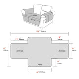 Water Resistant Split Recliner Couch Cover Non-Slip Sofa Chair Slipcovers Brown