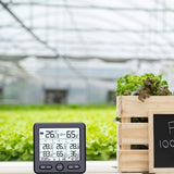 Digital Thermometer Hygrometer with 3 Wireless Sensors Indoor Outdoor Temperature Humidity Monitor Black