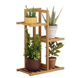 Bamboo Flower Shelf Rack Plant Stand Pots Display Corner Shelving Home Decor
