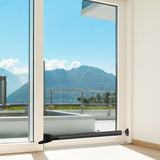 Adjustable Door Security Bar Sliding Stopper Bar for Home Apartment Travel Hotel Black