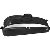 Badminton Racket Bag Holds 4-6 with Shoe Compartment Shoulder Strap Black