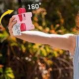 1080P Kids Instant Print Camera Digital Video Cameras with Print Papers and 32GB TF Card Pink