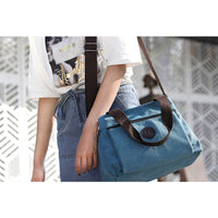 Crossbody Bag 3-Compartments Satchel Handbags Purse Messenger Shoulder Bag Blue