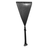 2PCS 100x200cm Shimmer Tassel String Door and Window Divider Curtain Black