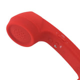 Retro Telephone Handset USB-C Wired Phone Receiver for Smartphones Computers Red