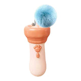 Retractable Cat Teaser Launcher Automatic with 2 Plush Balls for Cats Dogs Pink