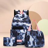 3PCS  Backpack Set with School Bag  Lunch Bag & Pencil Case Black