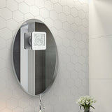 Digital Shower Clock with Timer Water-Resistant Touch Screen Clock White