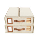 4Pcs Set Bed Sheet Organizers Bedding Storage Bags Beige