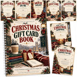 Christmas Gift Card Book DIY Spiral Bound with Handwritten Note Pages Style 3