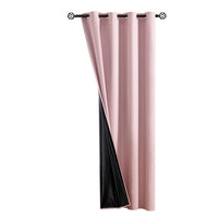 100% Blackout Curtain Panel with Black Liner – Heat & Light Blocking Pink