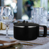 1200ML Large Ramen Bowl Ramen Noodle Bowls Microwavable for College Black