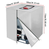 420D Oxford IBC Tank Cover for 1000L Water Storage with Zipper Silver