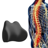 Lumbar Support Sleeping Pillow Memory Foam Cushion Waist Support for Side and Back Sleepers Black