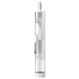 Travel Toothbrush with Built-in Toothpaste Container Kit Foldable Toothbrush for Camping Trip White