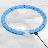 Weighted Hula Hoop 32 Sections with Massage Rollers Blue