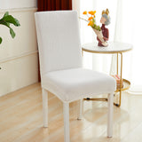 4 Pack Stretch Chair Covers Elastic Dining Chair Slipcovers White