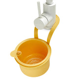 Kitchen Sink Strainer Basket with Faucet Hook – Fruit & Vegetable Stopper Yellow