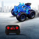 2.4GHz Dinosaur RC Truck Spraying Off Road with LED Lights Blue