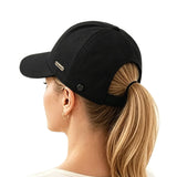 2PCS Wide Brim Quick Dry Foldable Sun Hat with Ponytail Opening and Hook