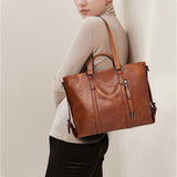 Women Handbag Satchel Tote Crossbody Bag Shoulder Sling Bag for Work and Travel Brown