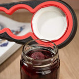 3PCS Jar and Bottle Opener Set with Non-Slip Grip Pad for Weak Hands Red