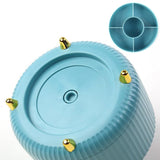 360 Degree Rotating Desk Organizer Dual-Purpose Pencil Pen Holder for Office School Sky Blue