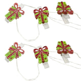 1.1M Christmas Photo Clip Light 10LEDs Fairy String Lights Wall Hanging Pictures Bedroom Wedding Decor Gift Box Style
