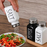 4Pcs Set Glass Shakers with Lids Salt and Pepper Shaker Set