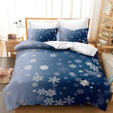 Christmas-Theme Bedding Set Quilt Cover Pillowcases Set Xmas Decor Style 6