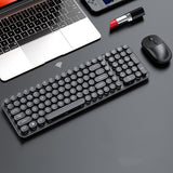 2.4GHz  Wireless Keyboard and Mouse Combo Cute Black