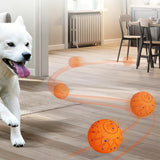 3 Mode Interactive Dog Ball Toy Smart Dog Toy for Medium and Large Dogs Orange