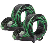 2Pcs Fishing Rod Socks with Elastic Strap Fishing Rod Sleeve - Green