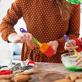 9 PCS Silicone Spatula Set Non-Stick Baking Utensils with Ergonomic Grip Mix Color