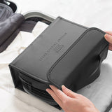 PU Leather Multifunctional Toiletry Bag Hanging Travel Organizer Makeup Cosmetic Case Black