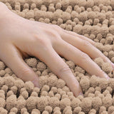 Chenille Bathroom Rug Mat with Non Slip Rubber Backing for Home Decor Camel