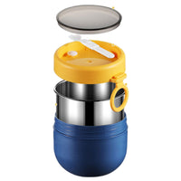 Insulated Oats Containers Yogurt Jars Food Thermos for School Office Picnic Travel Blue