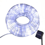 Solar Rope Lights 12m 100 LED with 8 Modes for Parties and Weddings White